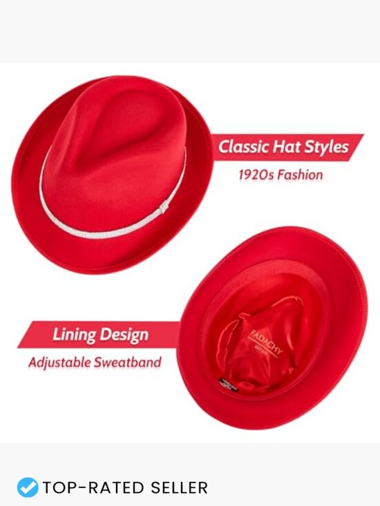 Trendy Short Brim Felt Fedora Hat Rhinestone Belt Trilby Panama Dress Hat main image 5